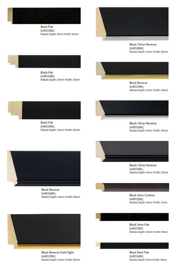 Black mouldings